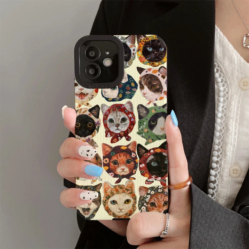 Cute Cat iPhone Case – Soft Silicone TPU Protective Cover A to Z Shop