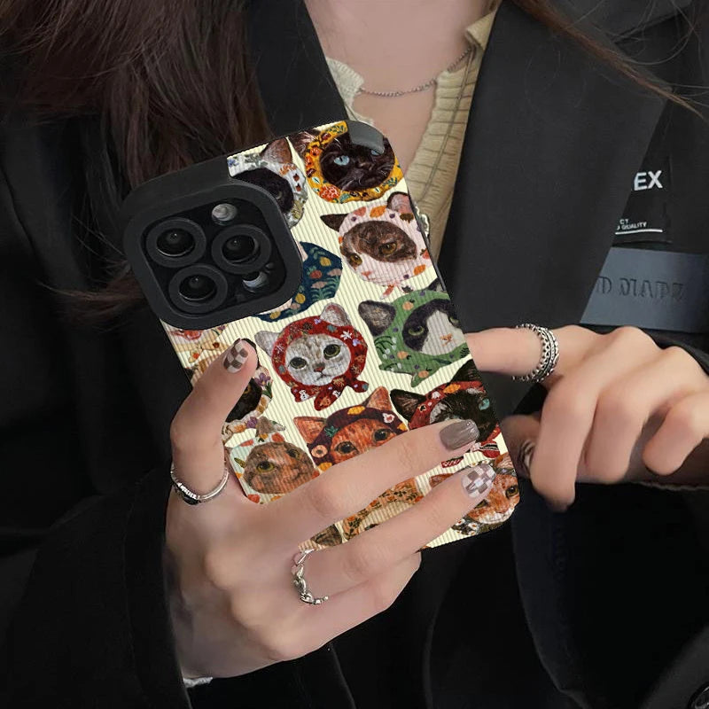 Cute Cat iPhone Case – Soft Silicone TPU Protective Cover A to Z Shop