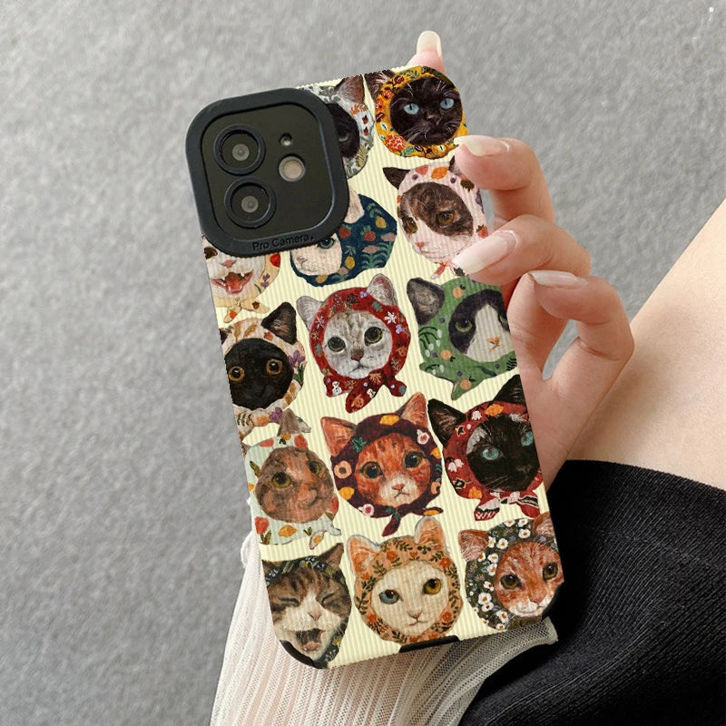 Cute Cat iPhone Case – Soft Silicone TPU Protective Cover A to Z Shop