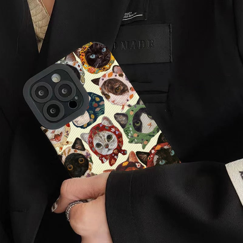 Cute Cat iPhone Case – Soft Silicone TPU Protective Cover A to Z Shop